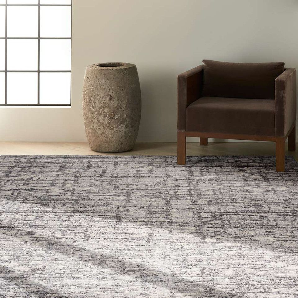 Calvin Klein CK952 Rush Ivory Grey Abstract Rug
