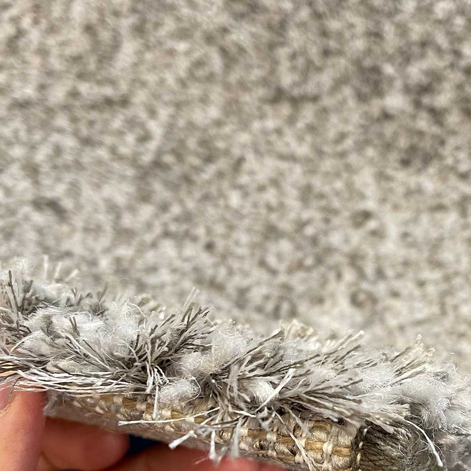 Sale Grey Silver Shaggy Wool Mix Rug 927 80x140cm
