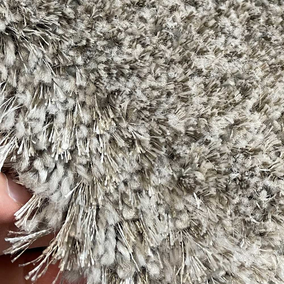 Sale Grey Silver Shaggy Wool Mix Rug 927 80x140cm
