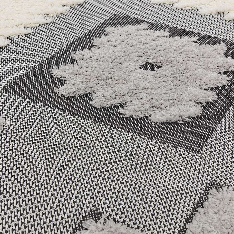 Monty Rug Black Cream Tribal MN01