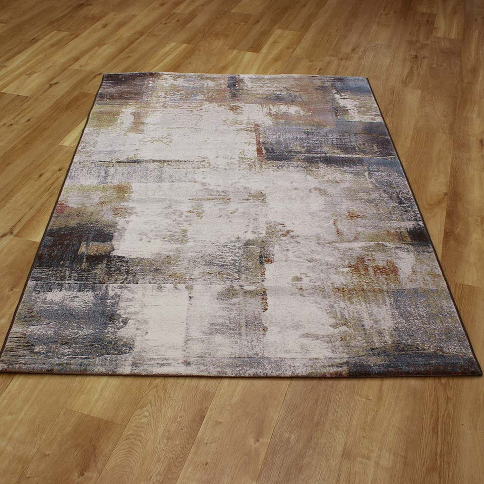 Galleria Blue Rust Grey Rug 9290