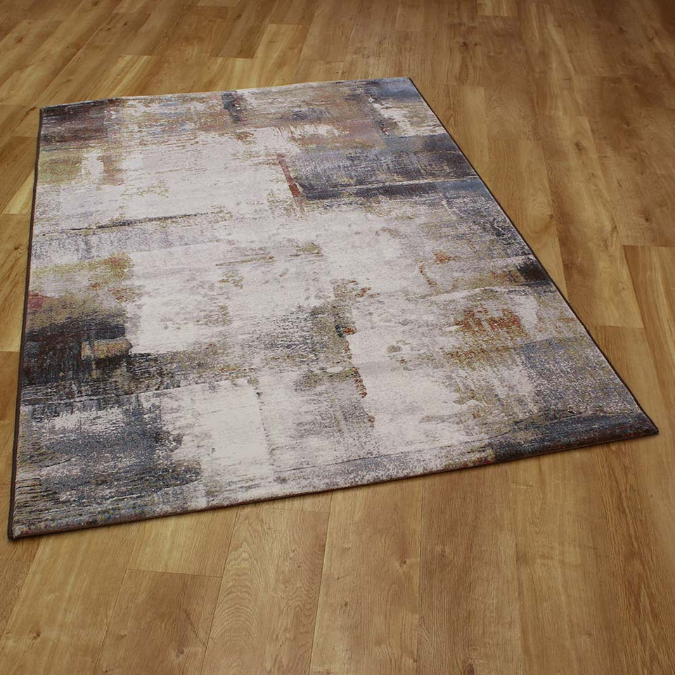 Galleria Blue Rust Grey Rug 9290