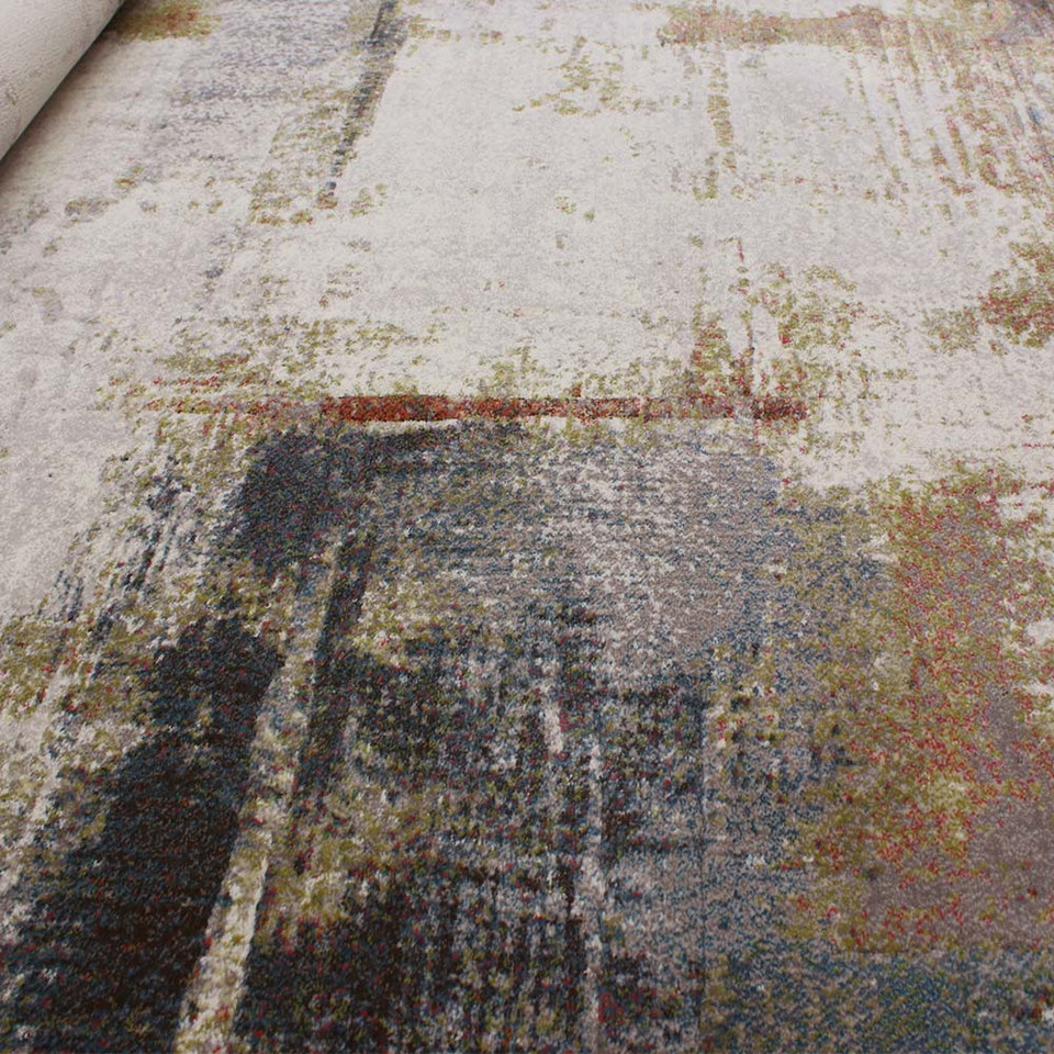 Galleria Blue Rust Grey Rug 9290