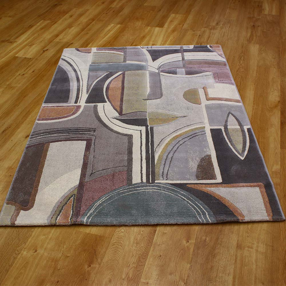 Galleria Dove Grey Abstract Rug 3747