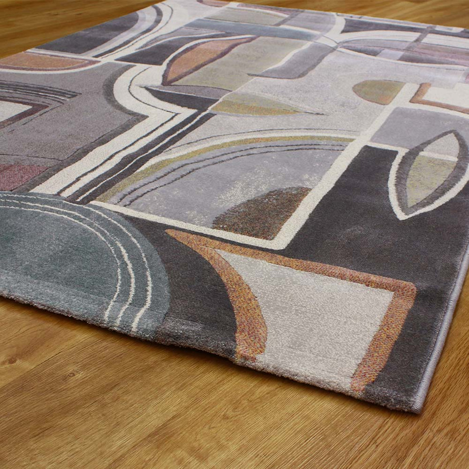 Galleria Dove Grey Abstract Rug 3747