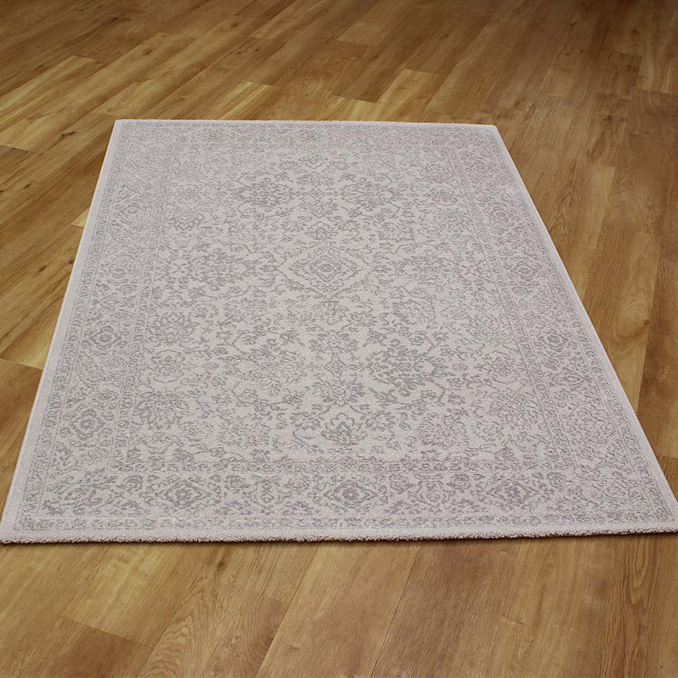 Geo Cream Silver Rug 6121