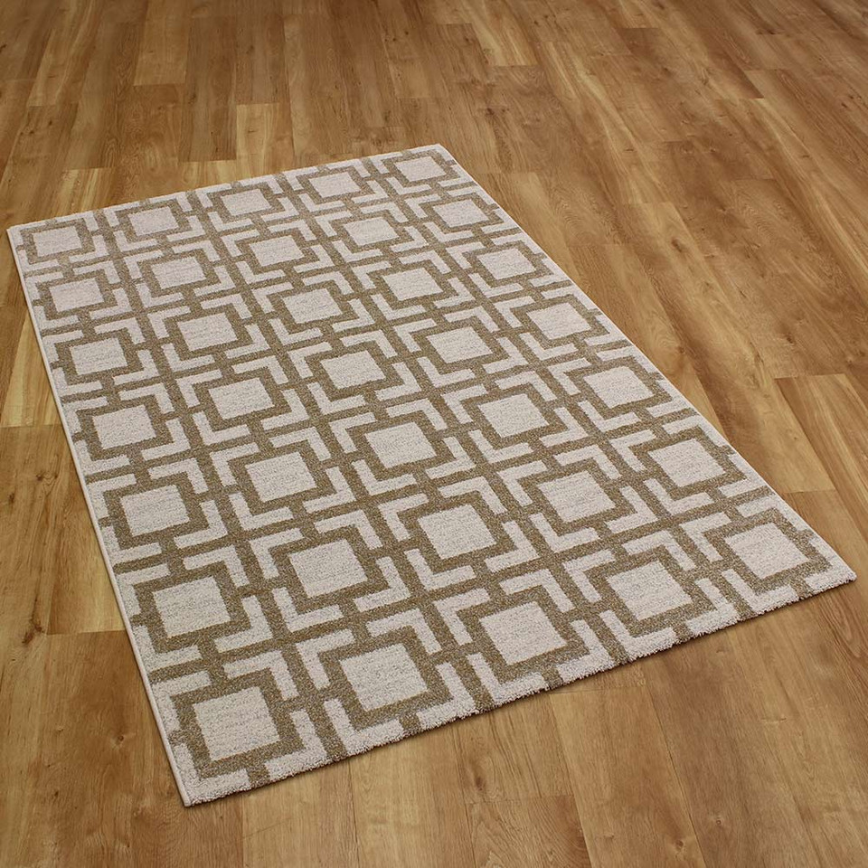 Liberty Gold Cream Geometric Rug