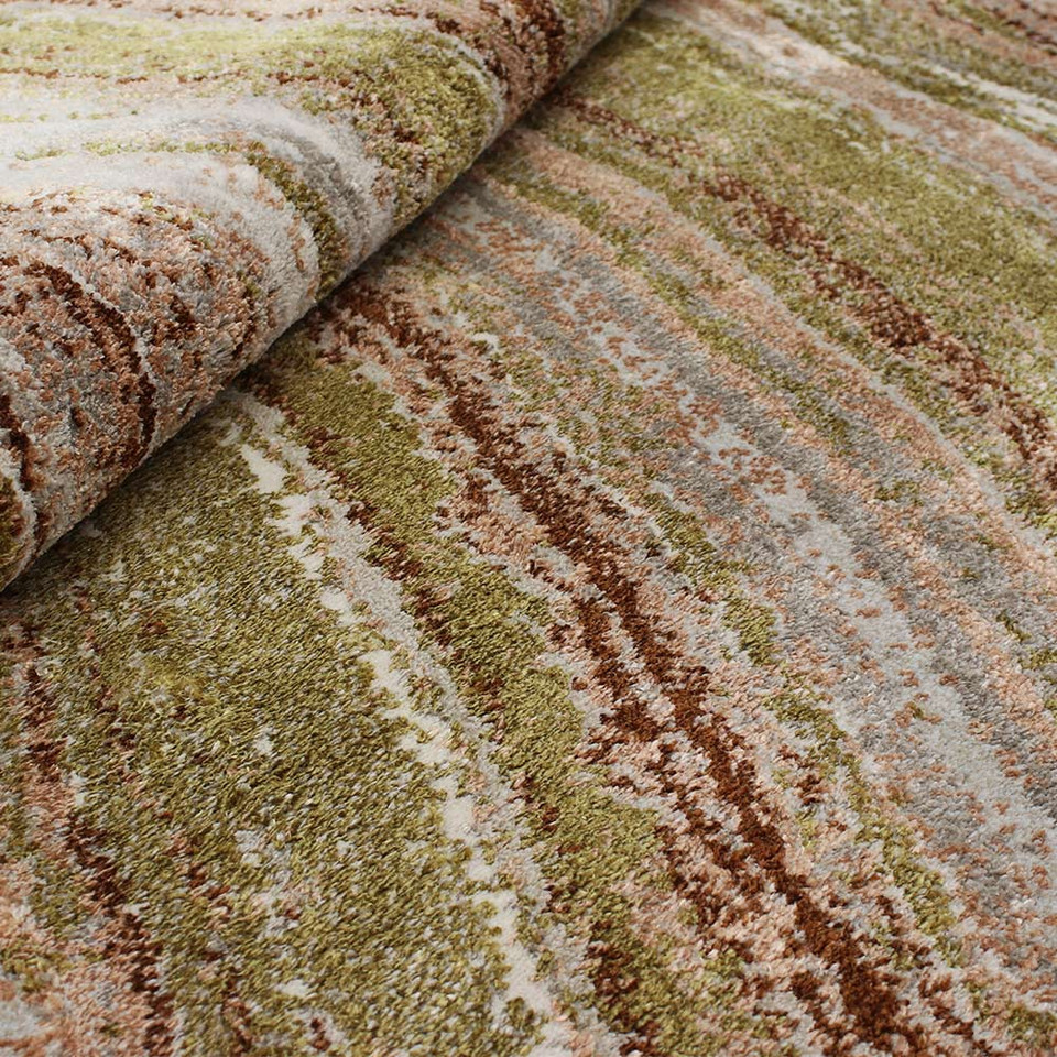 Moda Rug Silky Gold Salmon Waves
