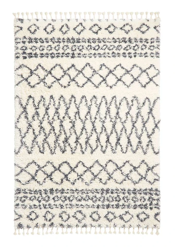 Aspen 1794 Ivory Grey Shaggy Rug