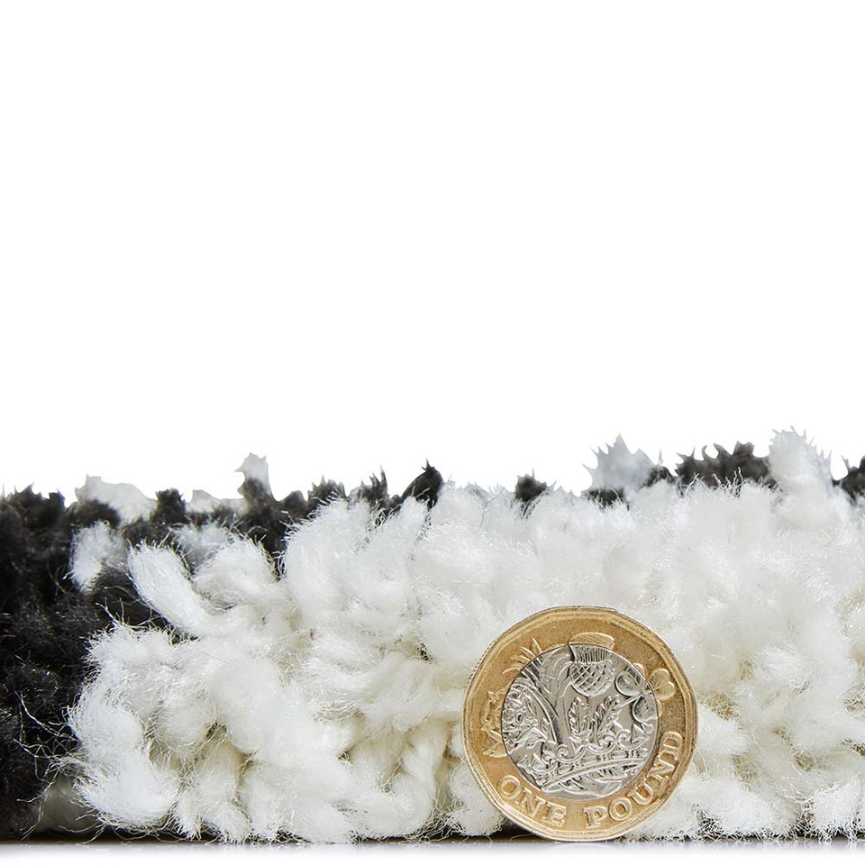 Scandi Berber G271 White Black Rug
