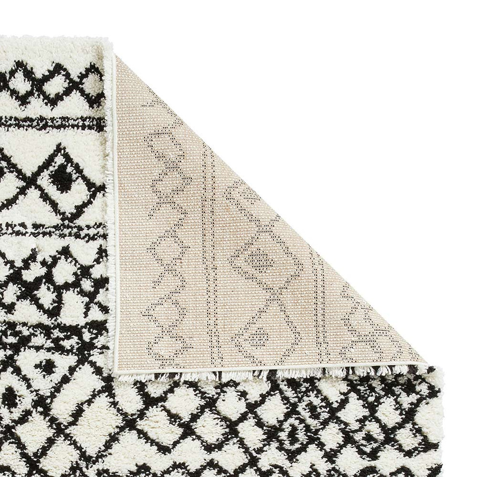 Scandi Berber G274 White Black Rug