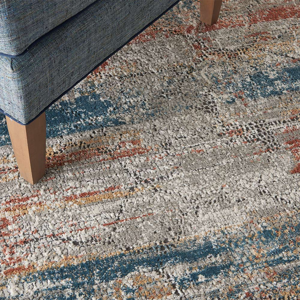 Rustic Textures RUS11 Multicolour Abstract Rug