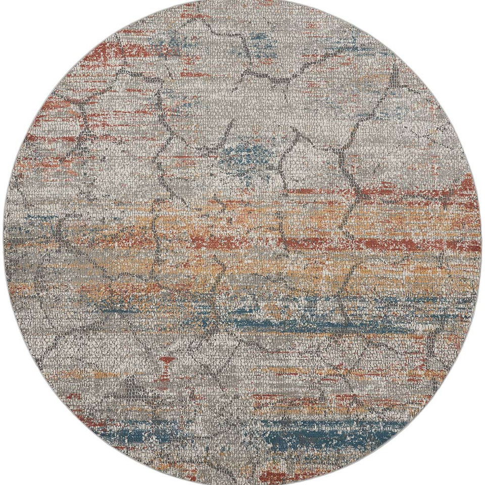 Rustic Textures RUS11 Multicolour Abstract Rug