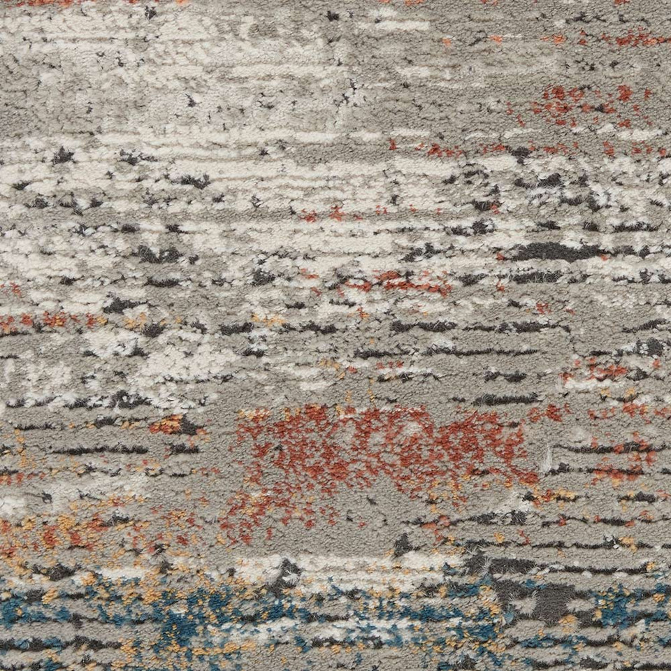Rustic Textures RUS12 Grey Multi Abstract Rug