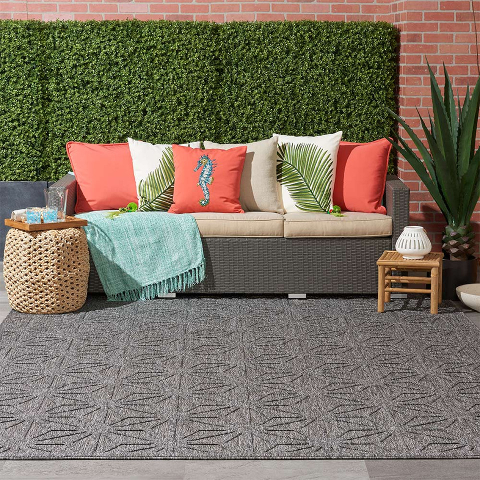 Cozumel Outdoor Dark Grey CZM01 Rug