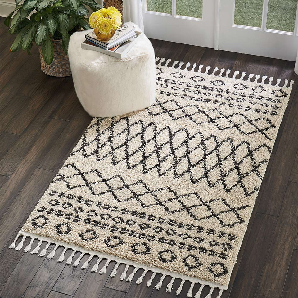 Moroccan Shag Cream MRS02 Rug