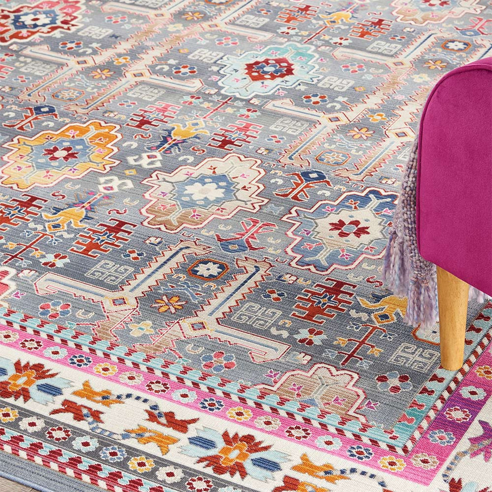 Vintage Kashan Grey Multicolor VKA05 Rug