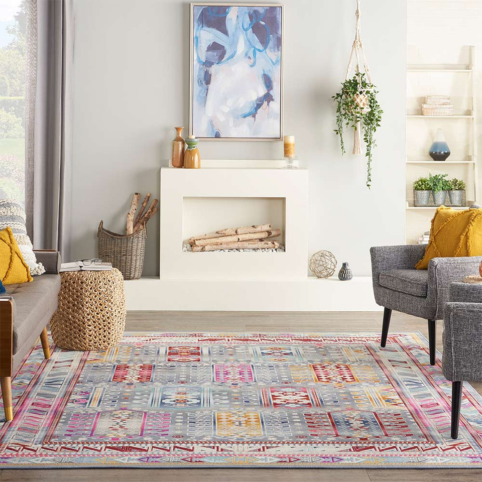 Vintage Kashan Grey Multicolor VKA06 Rug
