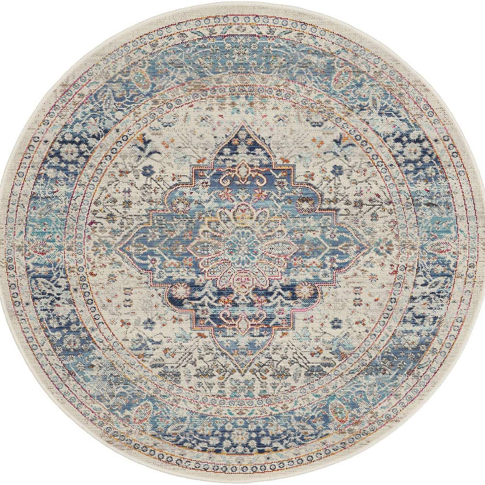 Vintage Kashan Ivory Blue VKA07 Rug