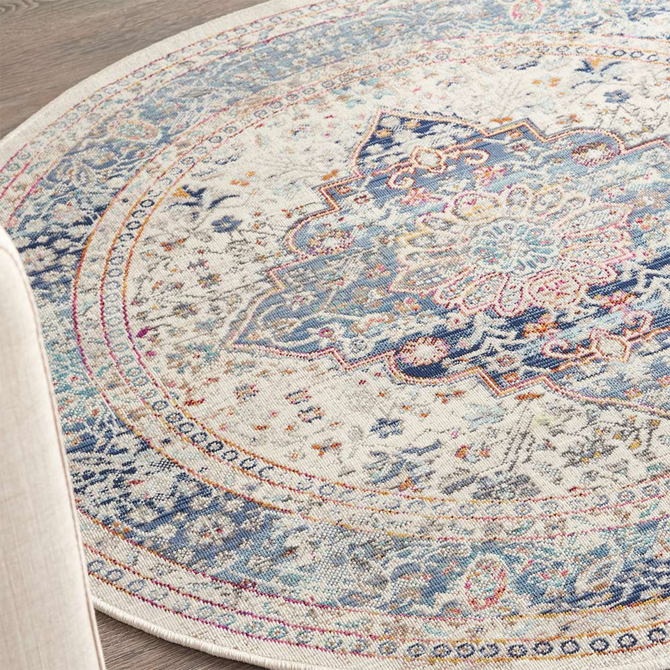 Vintage Kashan Ivory Blue VKA07 Rug