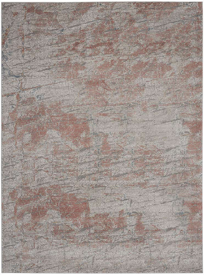 Rustic Textures RUS15 Light Grey Rust Abstract Rug