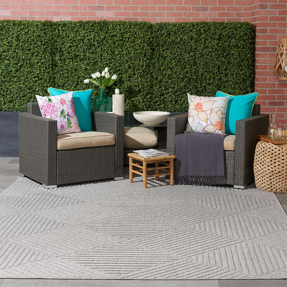 Cozumel Outdoor Light Grey CZM05 Rug
