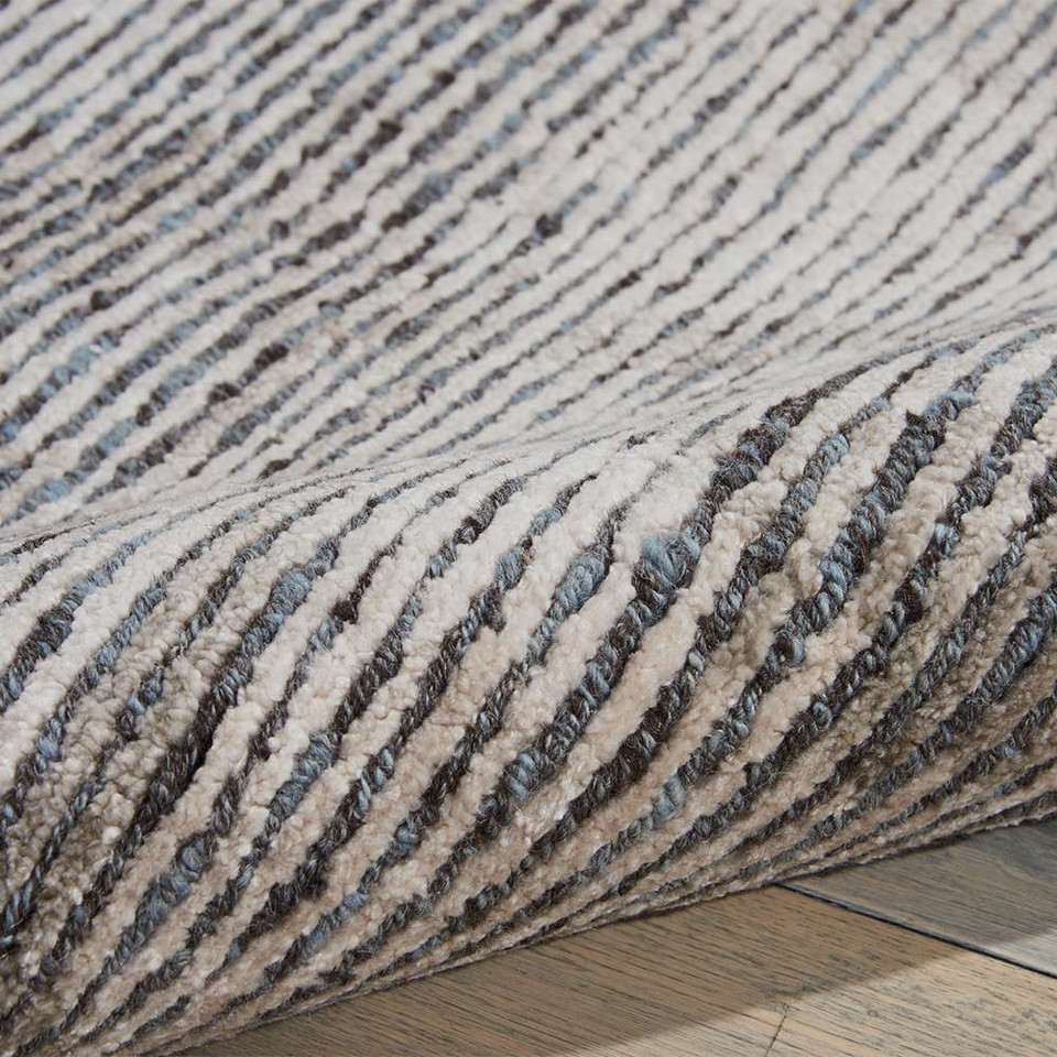 Ellora Ell03 Blue Slate Modern Patterned Rug