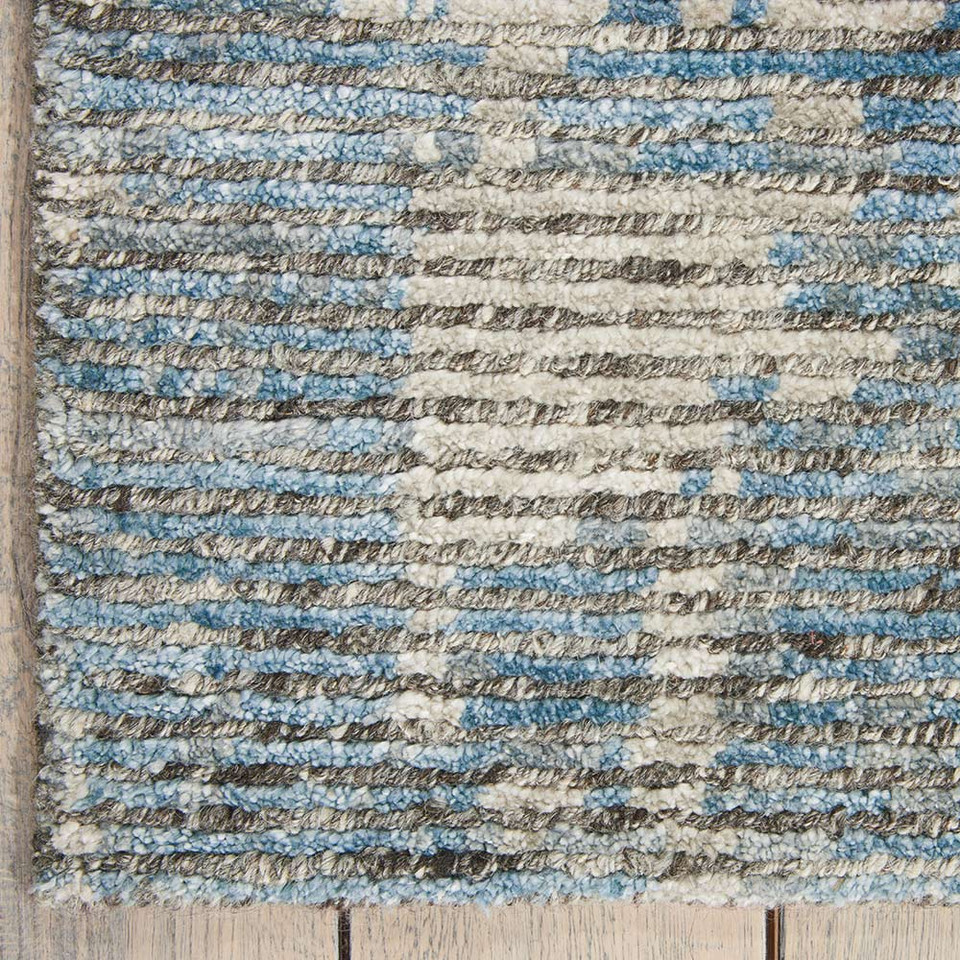 Ellora Ell04 Blue Graphite Modern Patterned Rug