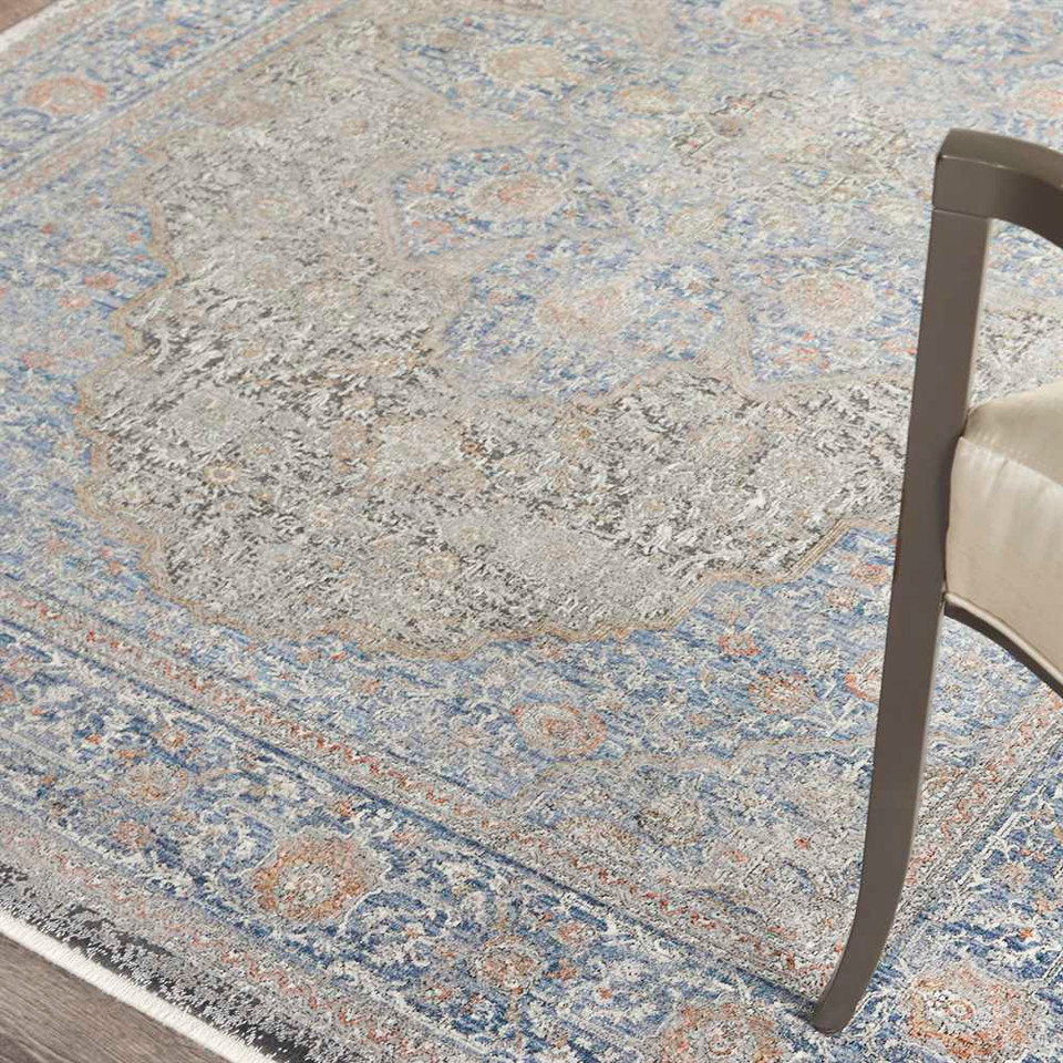 Blue Traditional Rug Starry Nights STN07