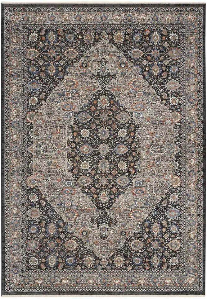 Grey Blue Traditional Rug STN11