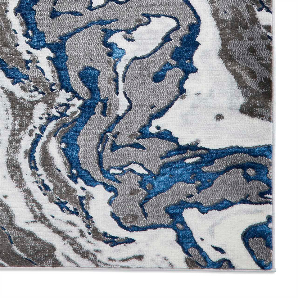 Grey Navy Rug Abstract Apollo GR584