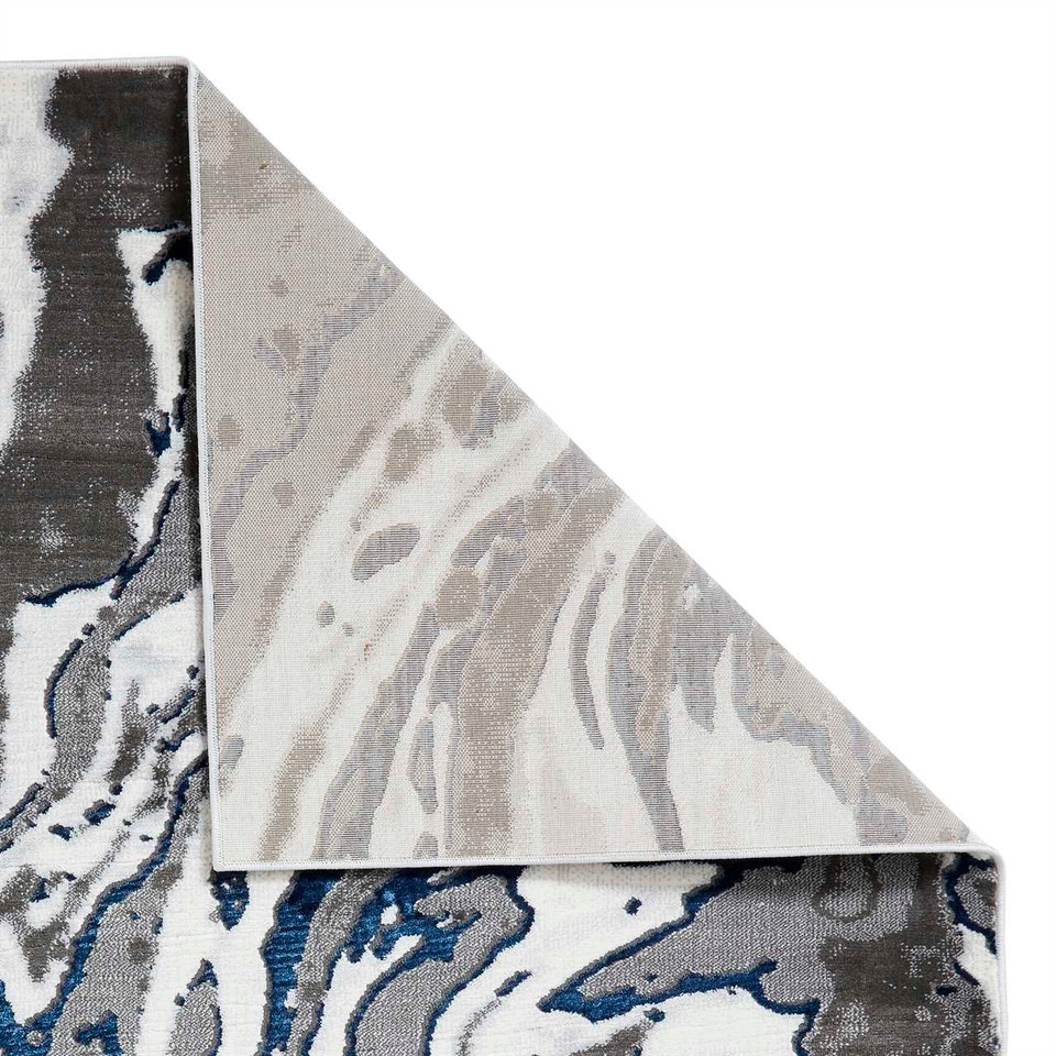 Grey Navy Rug Abstract Apollo GR584
