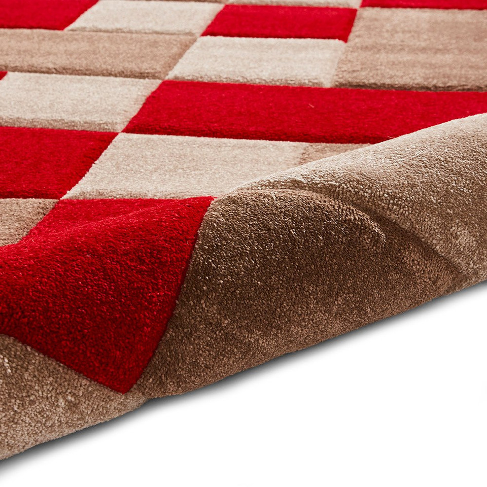 Modern Brooklyn Rug BRK04 Beige Red