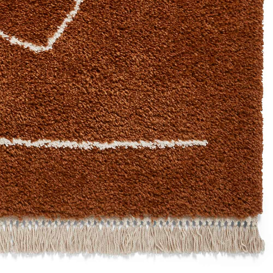Boho Rug A474 Rust