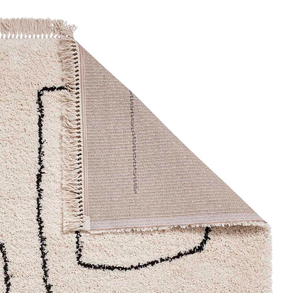 Boho Rug A474 White Black