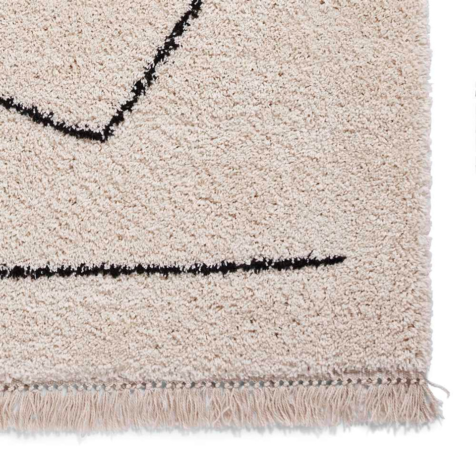 Boho Rug A474 White Black