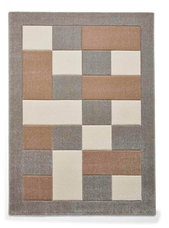 Modern Brooklyn Rug BRK04 Grey Beige