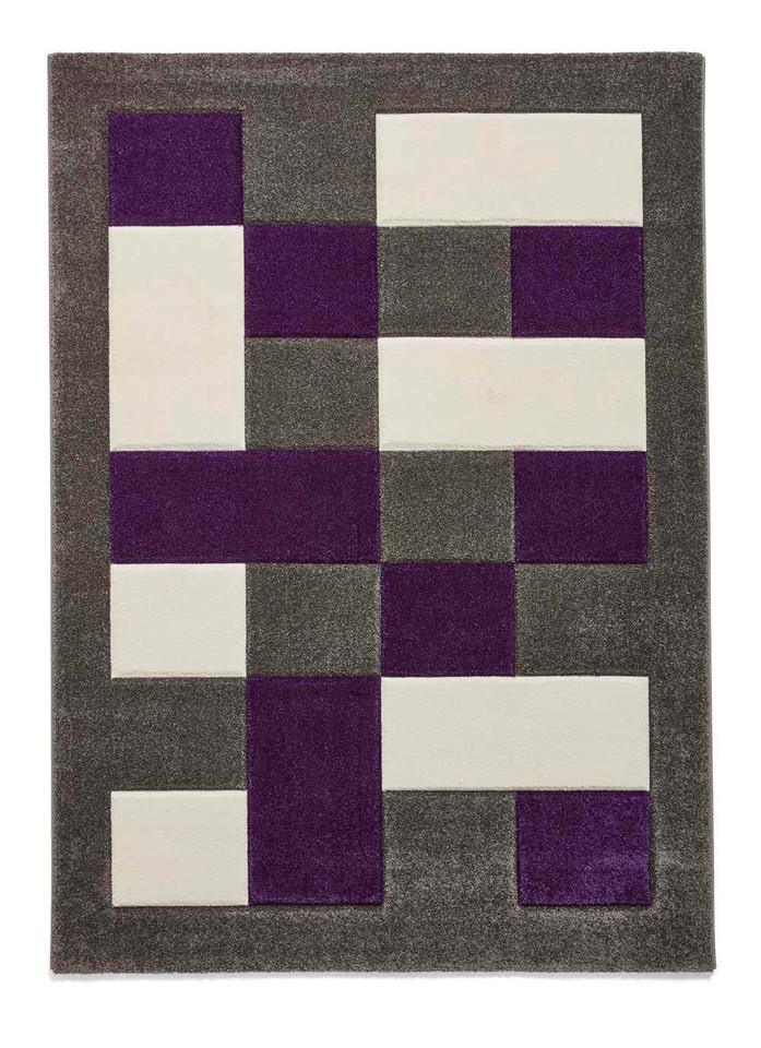 Modern Brooklyn Rug BRK04 Grey Purple