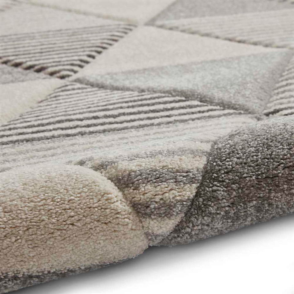 Geometric Brooklyn Rug BRK15 Grey Beige