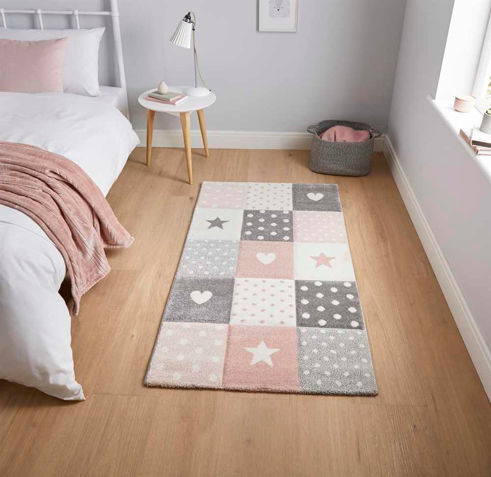 Girls Pink Brooklyn Kids Rug