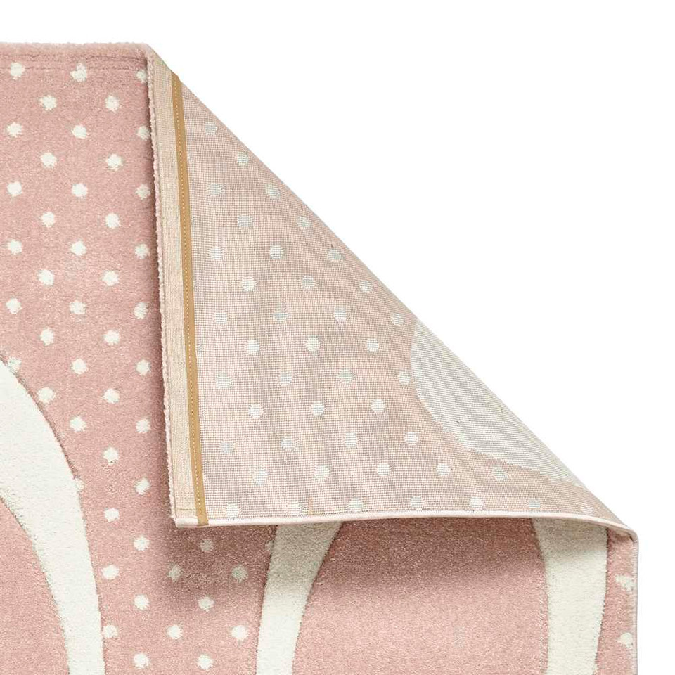 Large Pink Rabbit Rug for Kids