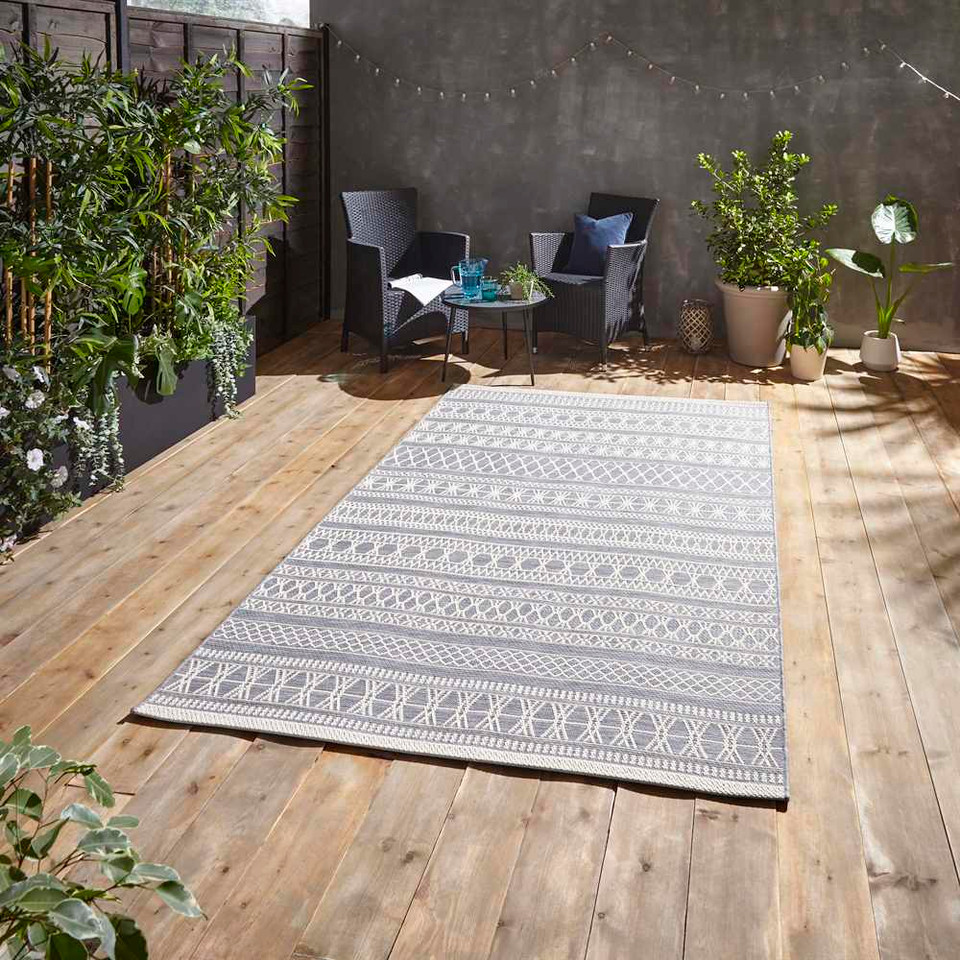 Indoor Outdoor Rug Coast 9421 Grey Cream