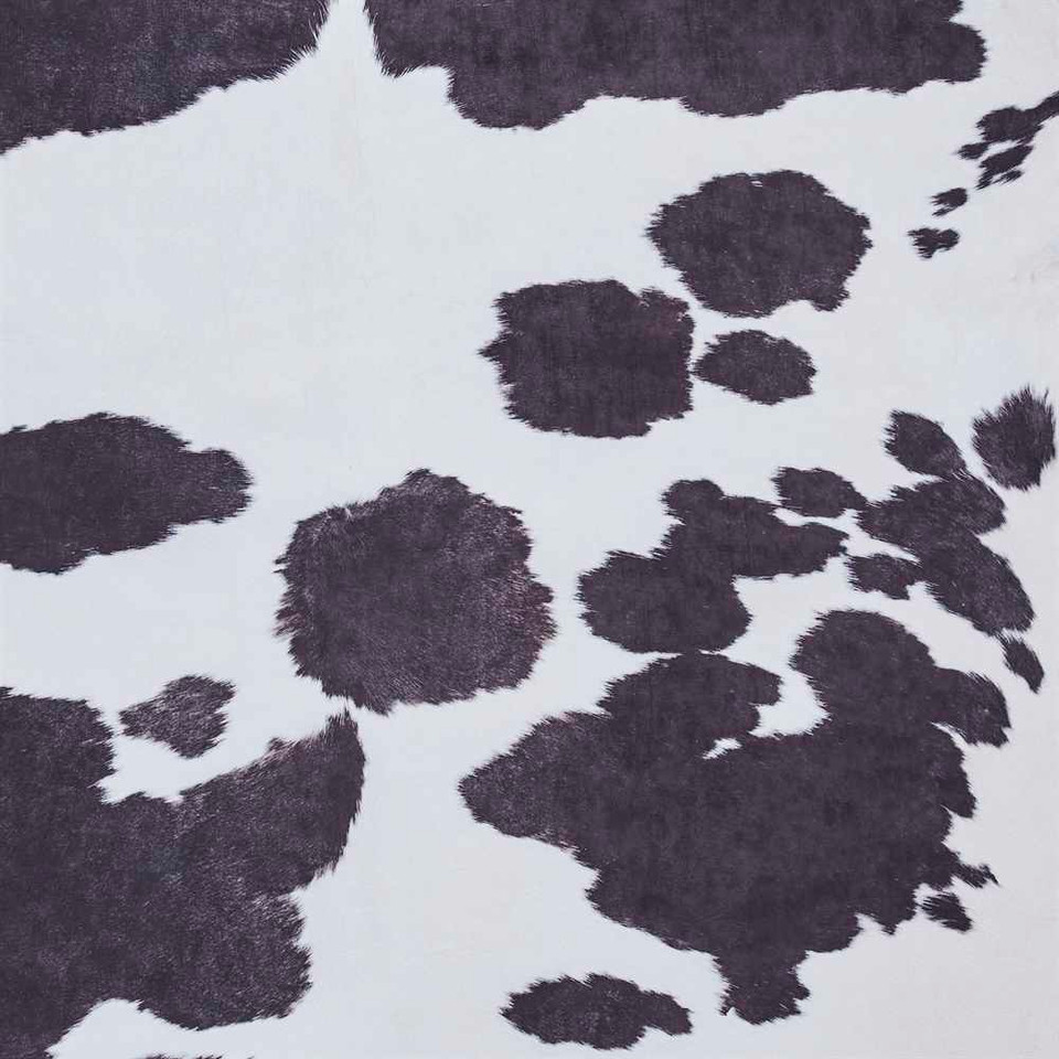Faux Cow Print Black White