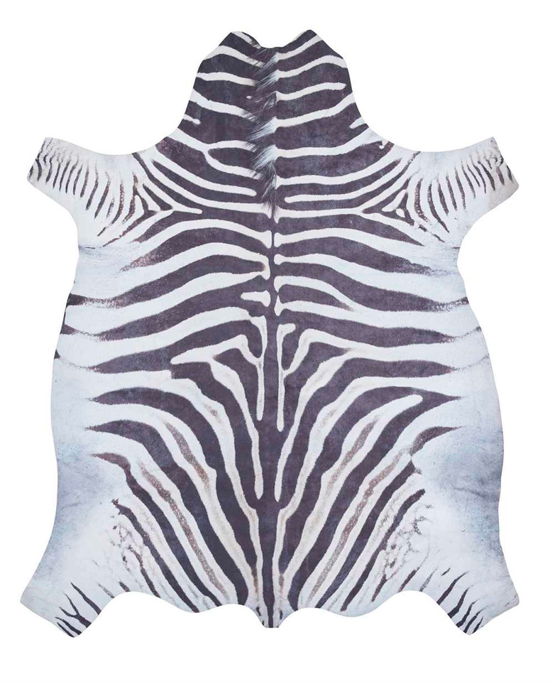 Faux Zebra Print Black White