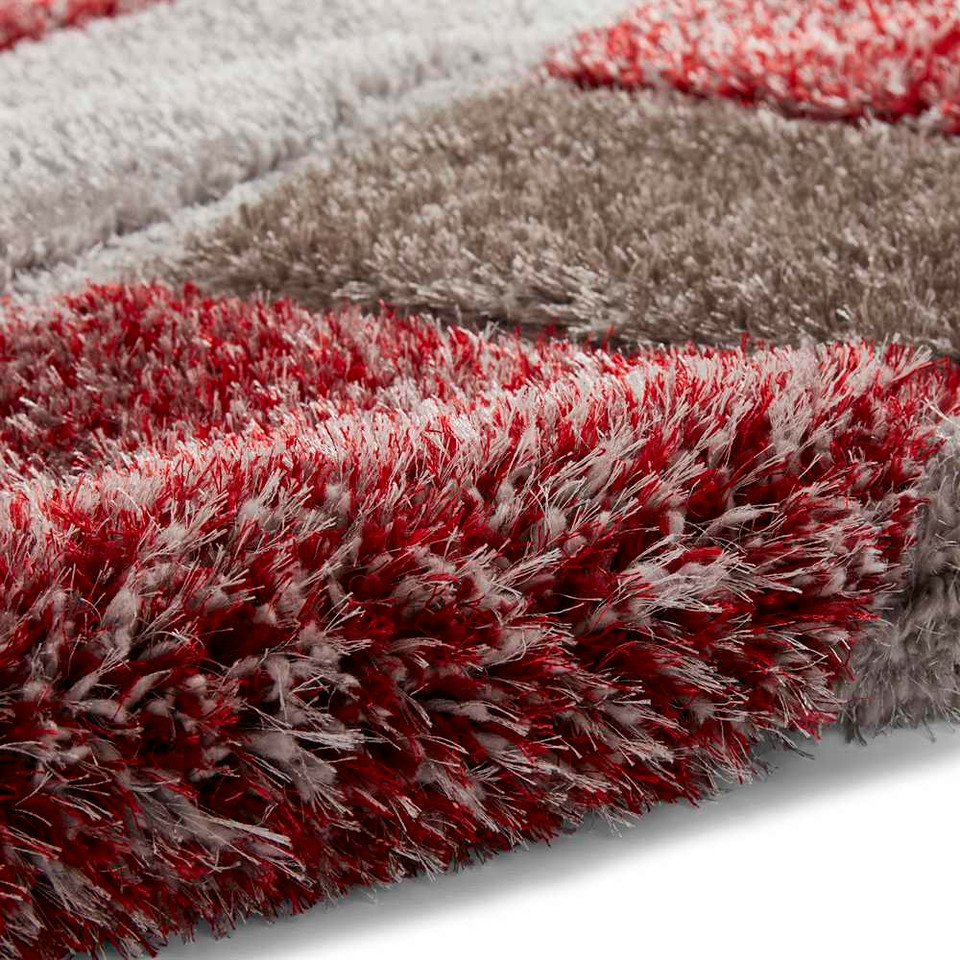Silky Rug Grey Red Olympia 2239