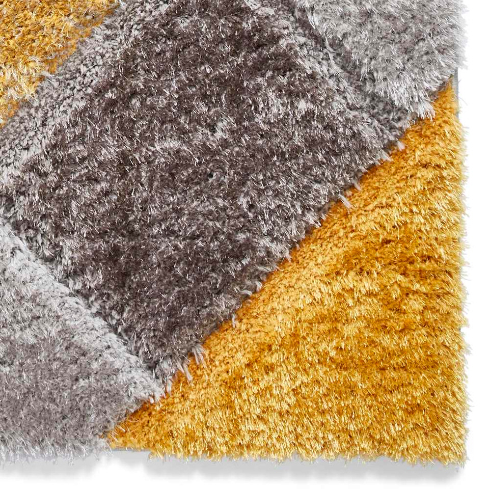 Silky Rug Grey Yellow Olympia 2239