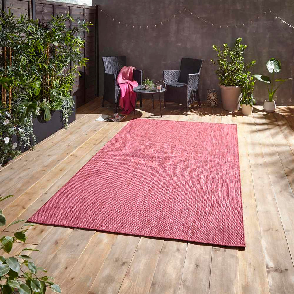 Thin Outdoor Rug Pop Red