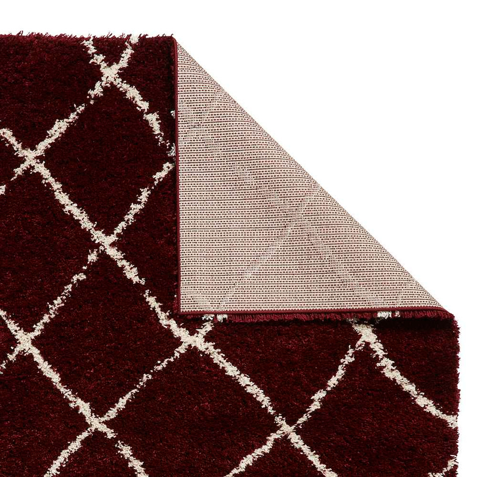 Scandi Berber Rug Red Cream G257