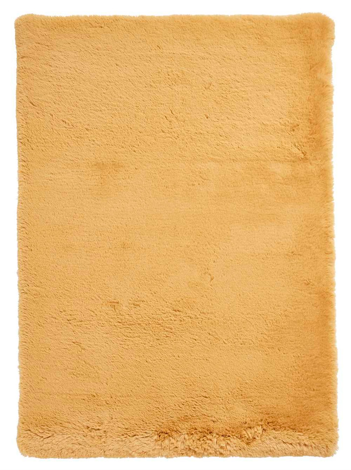 Thick Fluffy Rug Super Teddy Mustard
