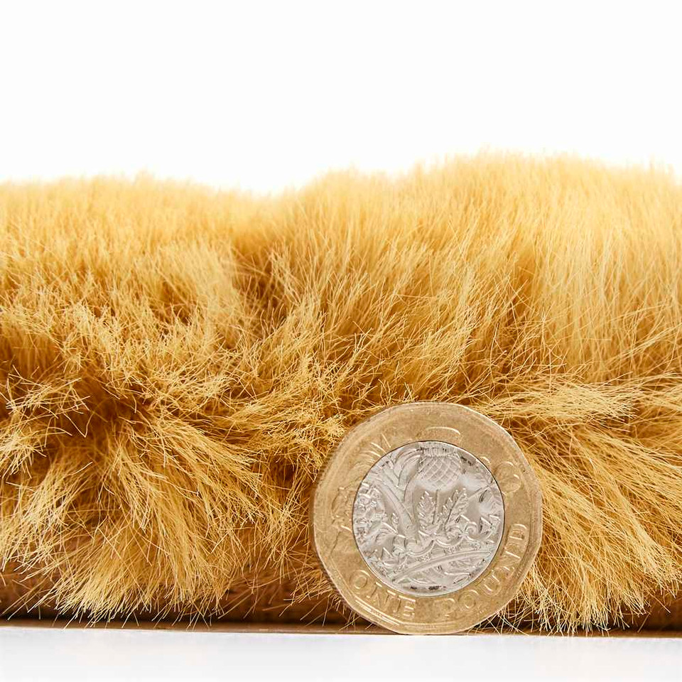 Thick Fluffy Rug Super Teddy Mustard